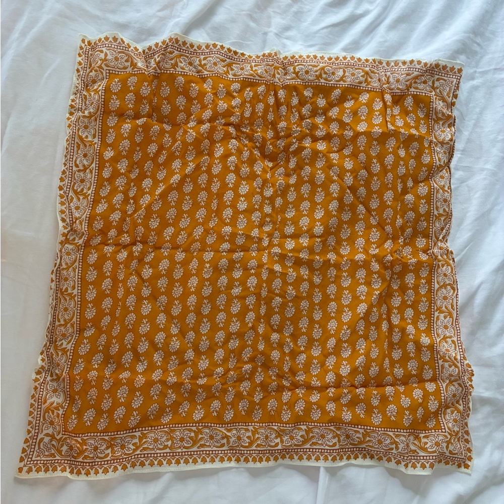 Madewell Mustard and White Bandana